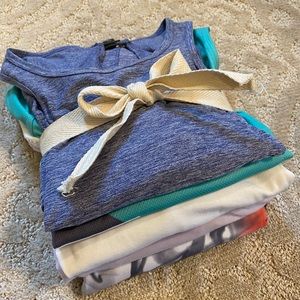 Set of 5 Workout Tops (lulu, athletica, Oiselle)